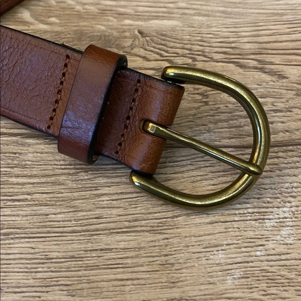 Madewell Perfect Leather Belt in Pecan - Picture 3 of 10